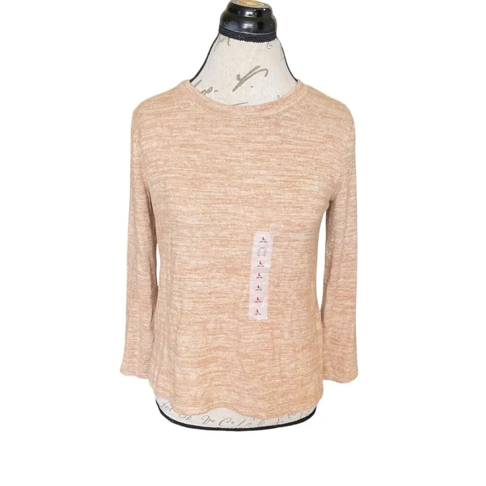 Old Navy Girls Sweater Sz Large Sz 10-12 Rock Crystal Brown Long Sleeve Crew